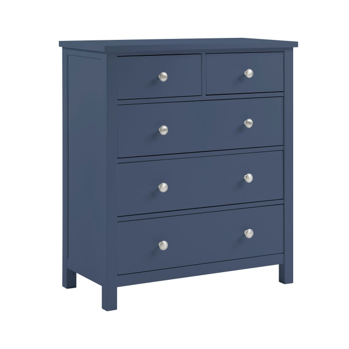 Nora Blue 5-Drawer Chest