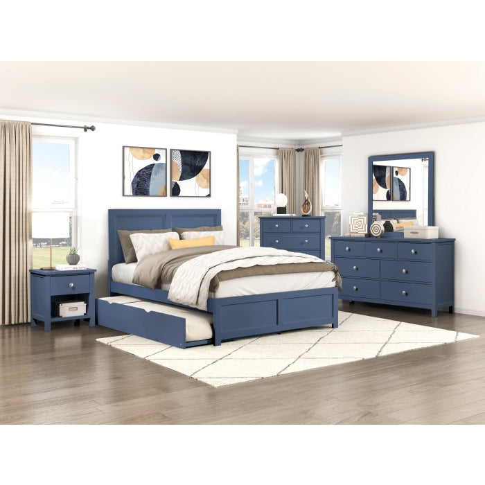 Nora Blue 5-Drawer Chest