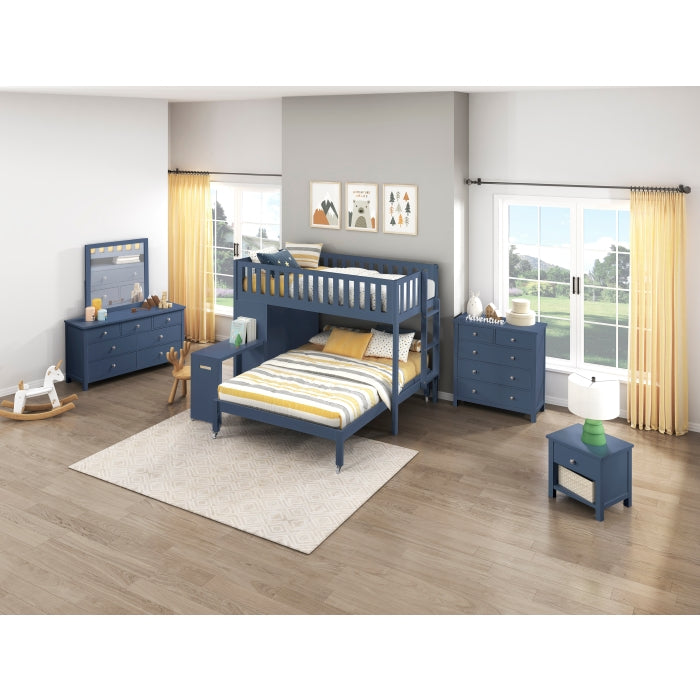 Nora Blue 5-Drawer Chest