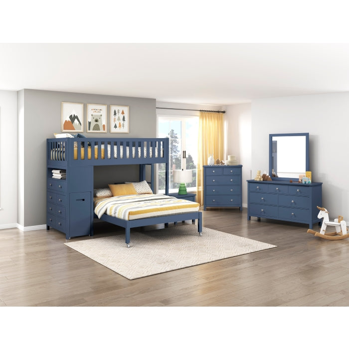 Nora Blue 5-Drawer Chest