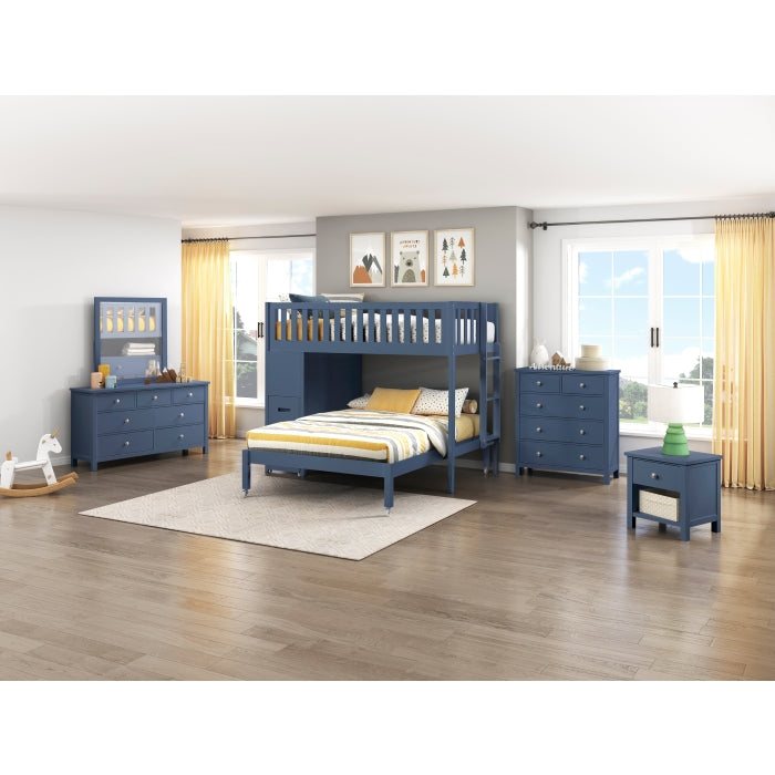 Nora Blue 7-Drawer Dresser - Ornate Home
