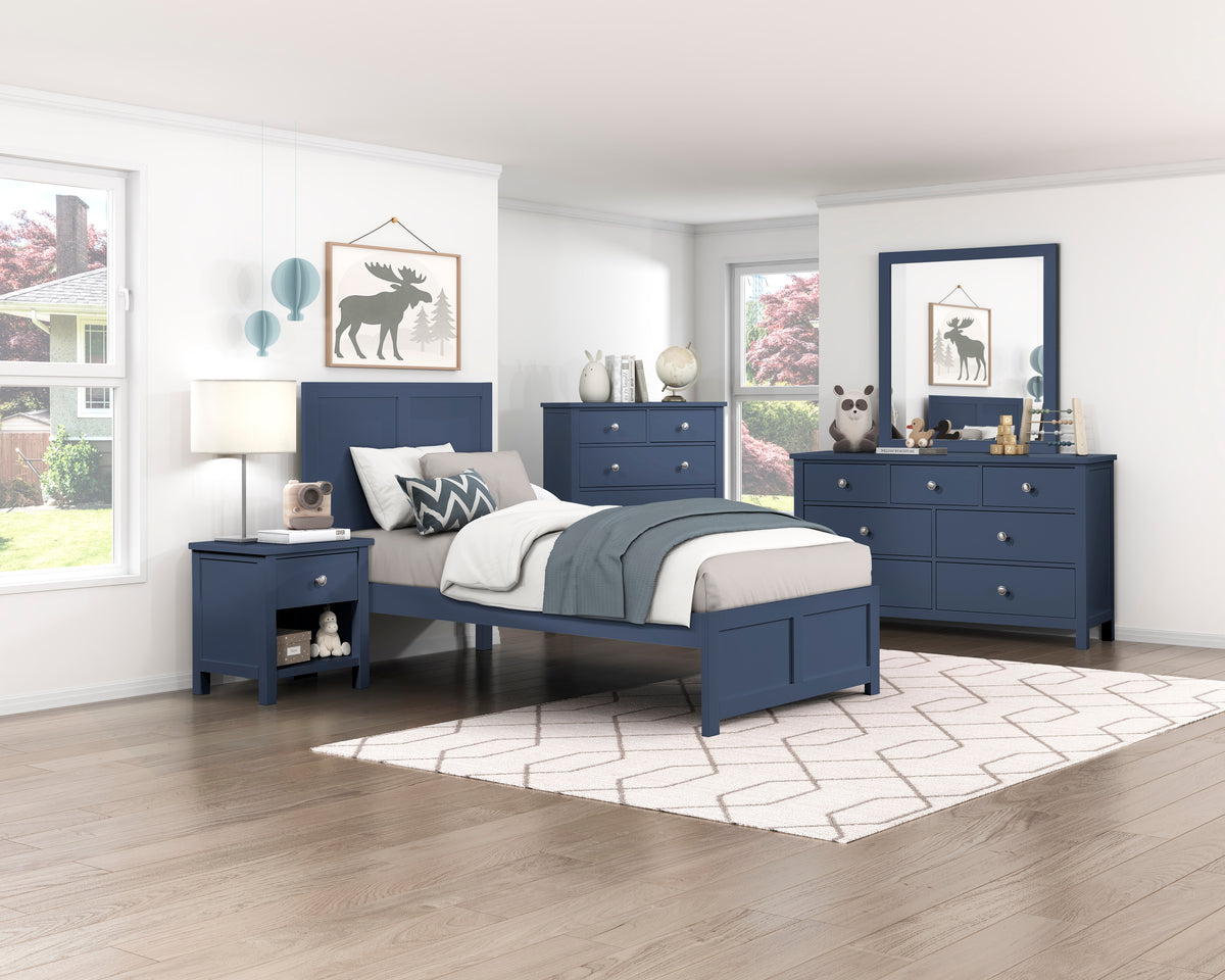 Nora Blue 7-Drawer Dresser - Ornate Home