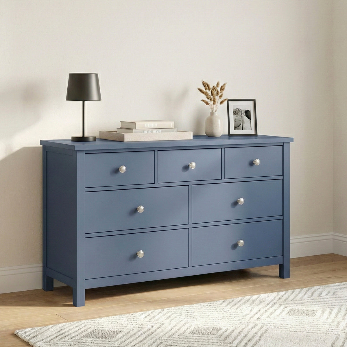 Nora Blue 7-Drawer Dresser - Ornate Home