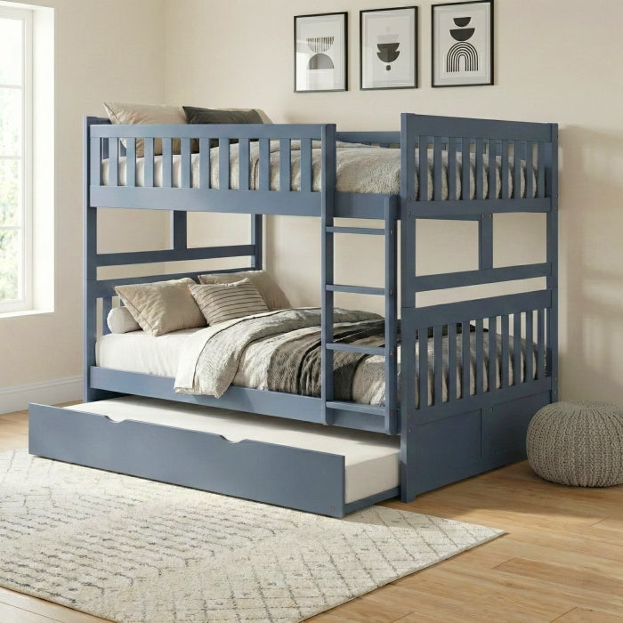Nora Blue Full Bunk Bed - Ornate Home