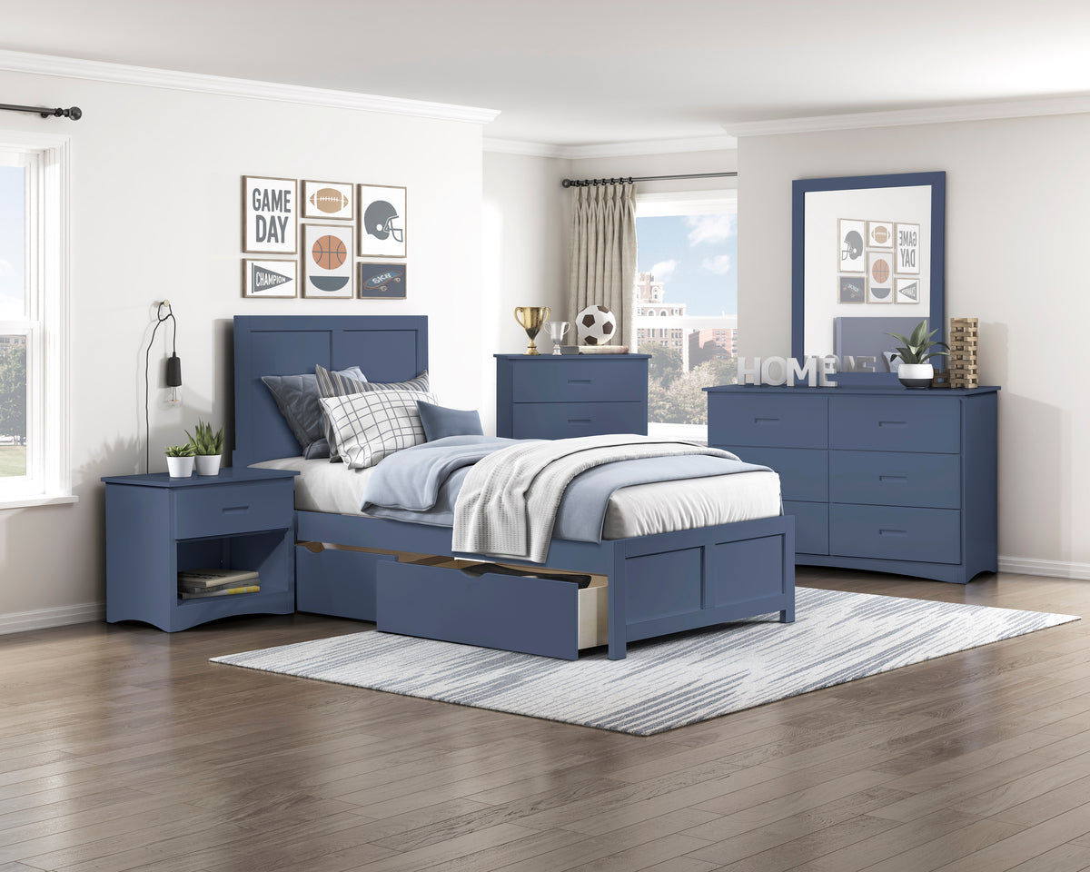 Nora Blue Nightstand - Ornate Home