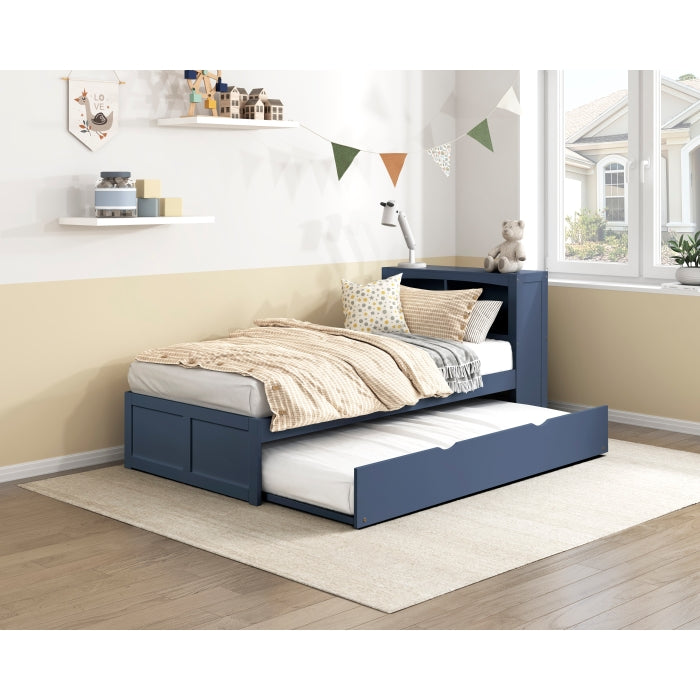 Nora Blue Twin Trundle - Ornate Home