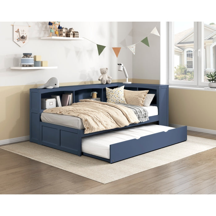 Nora Blue Twin Trundle - Ornate Home