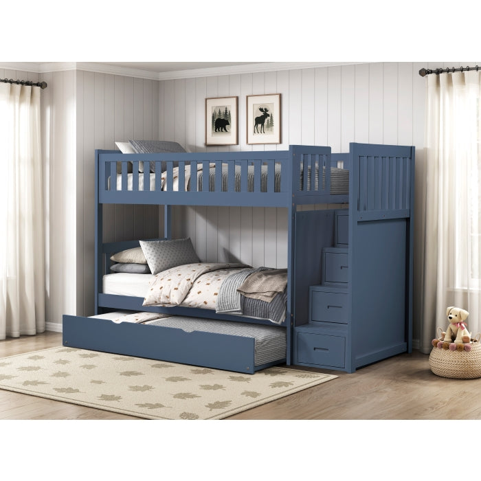 Nora Blue Twin Trundle - Ornate Home