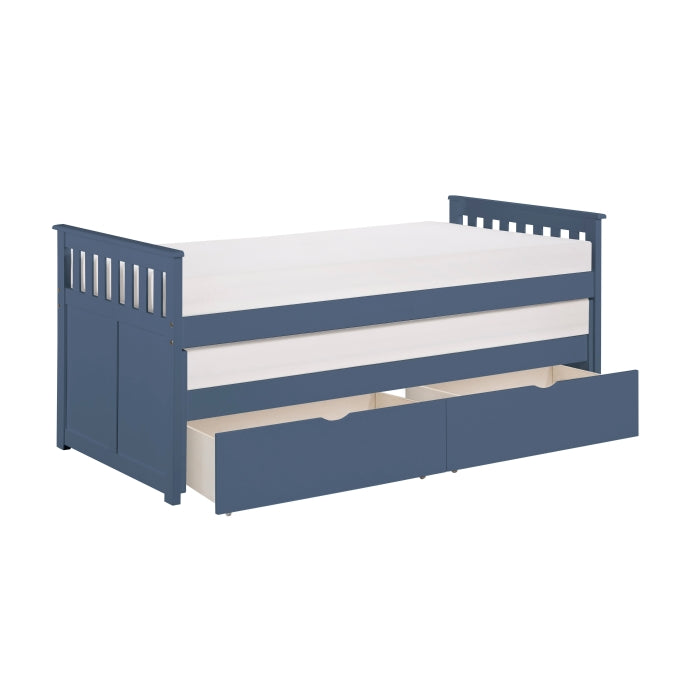 Nora Blue Twin/ Twin Bed - Ornate Home
