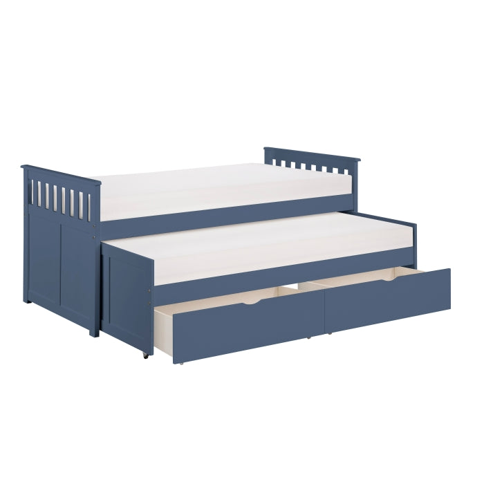 Nora Blue Twin/ Twin Bed - Ornate Home