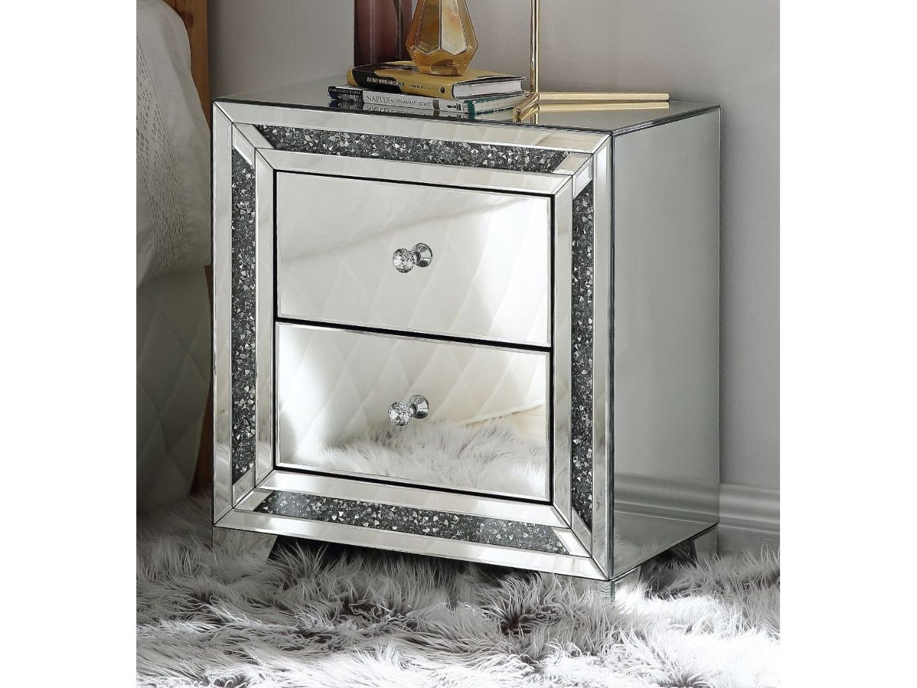 Noralie 2 Drawers Accent Table - Ornate Home