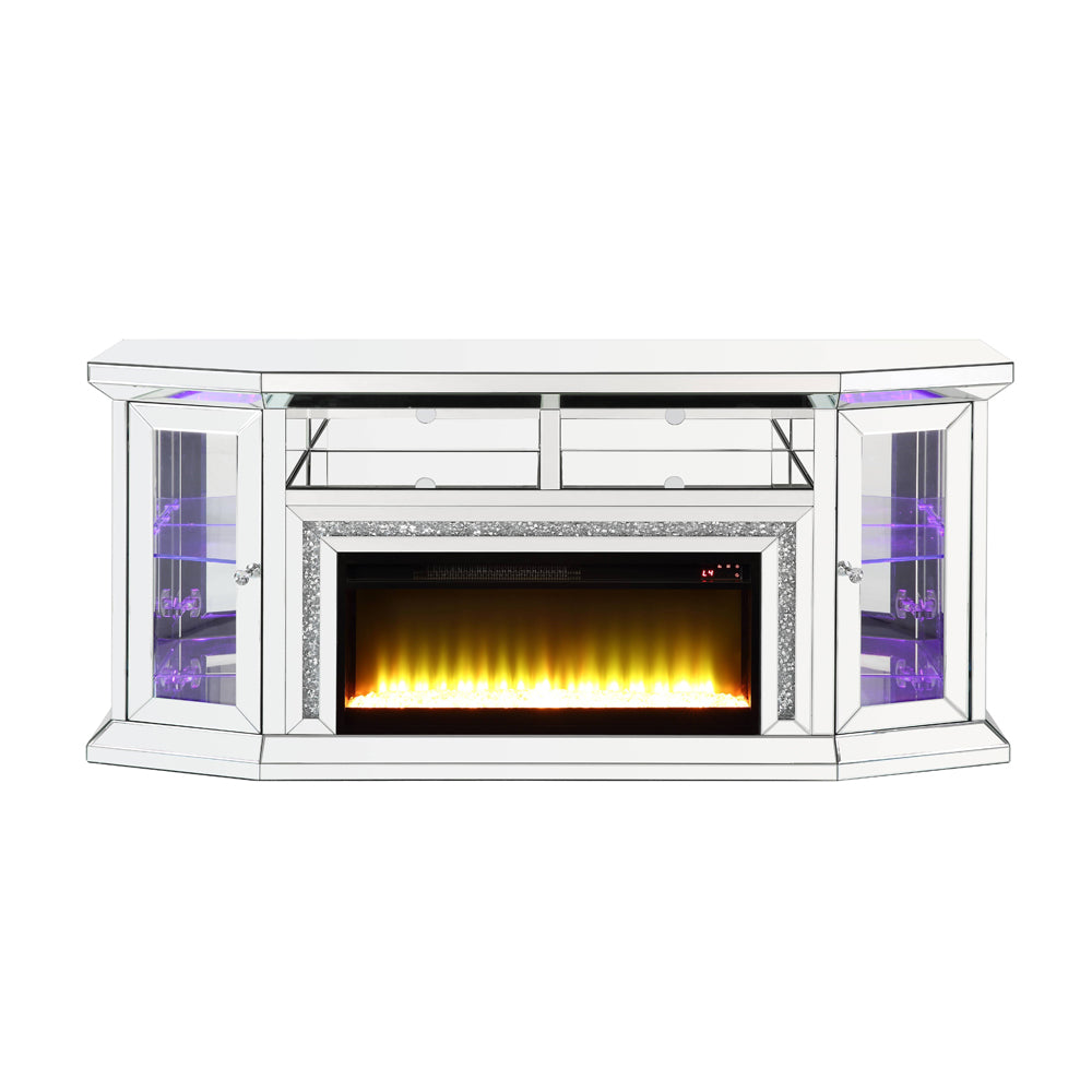 Noralie 67" TV Stand w/ Electric Fireplace - Ornate Home