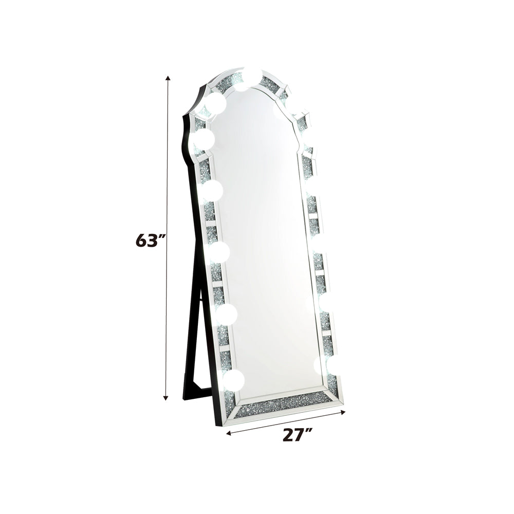 Noralie Beveled Mirrored Floor Mirror - Ornate Home