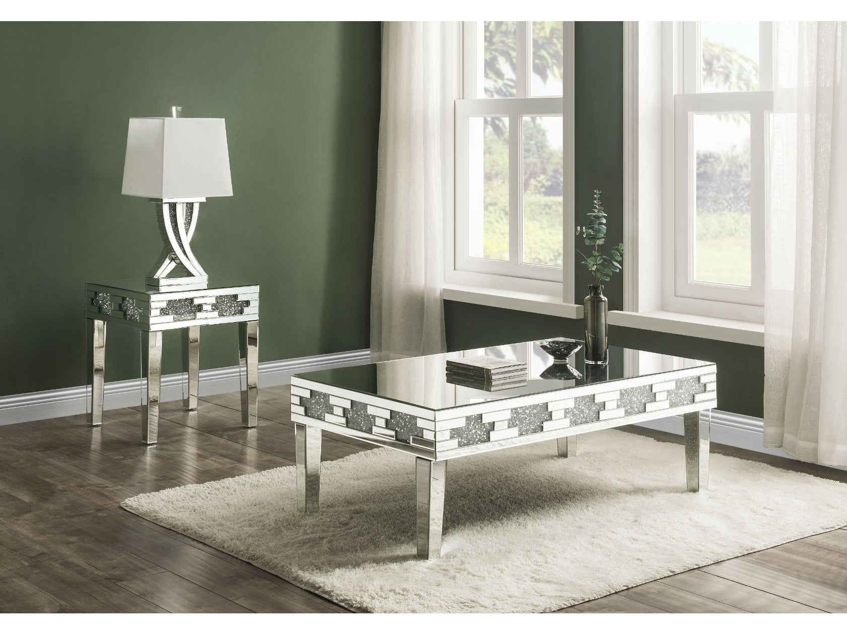 Noralie Faux Diamonds Coffee Table - Ornate Home