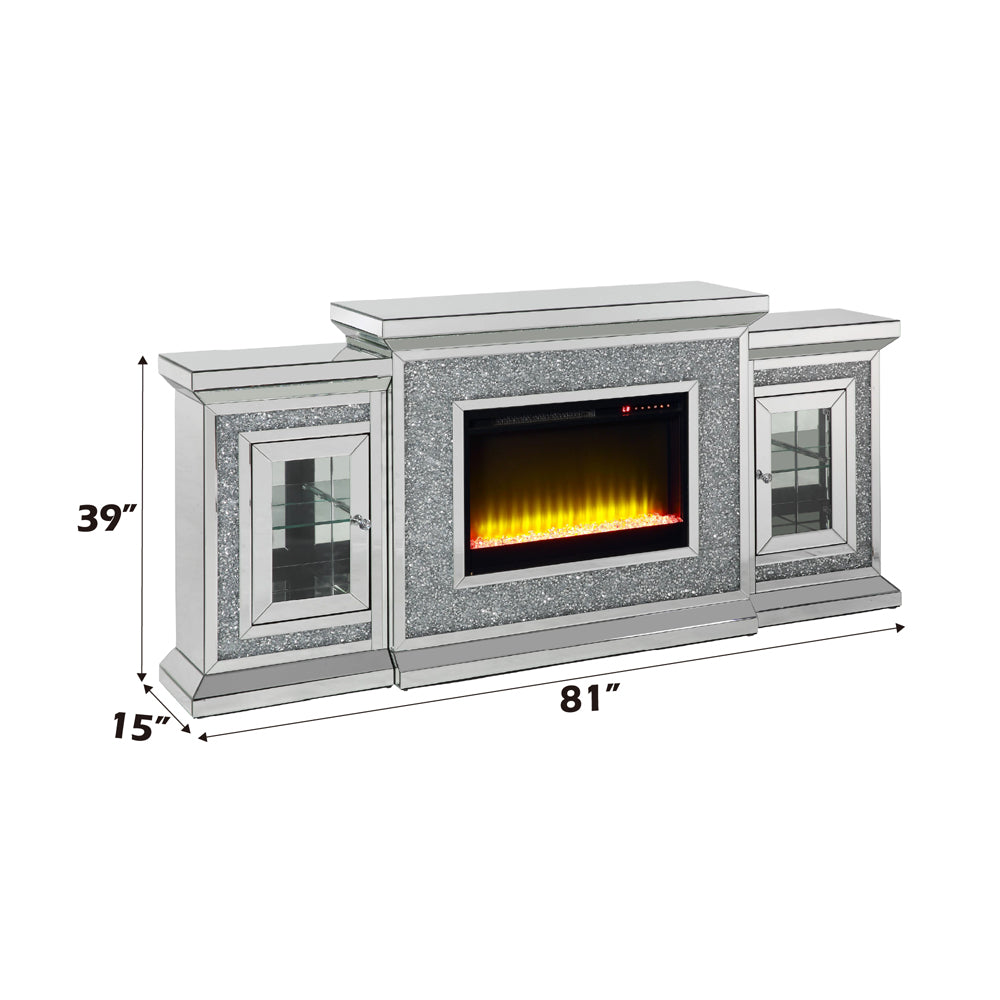 Noralie Faux Diamonds Fireplace 39" H - Ornate Home