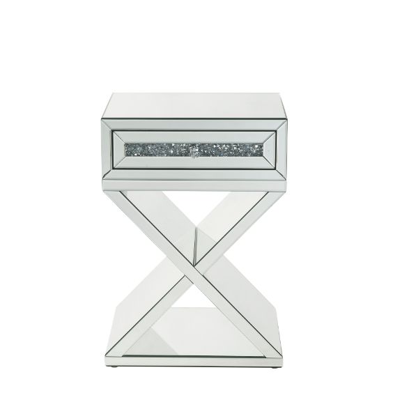 Noralie Faux Diamonds X-Base Accent Table - Ornate Home