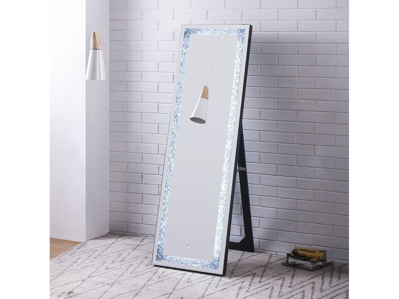 Noralie Floor Mirror w/ LED Light - Ornate Home