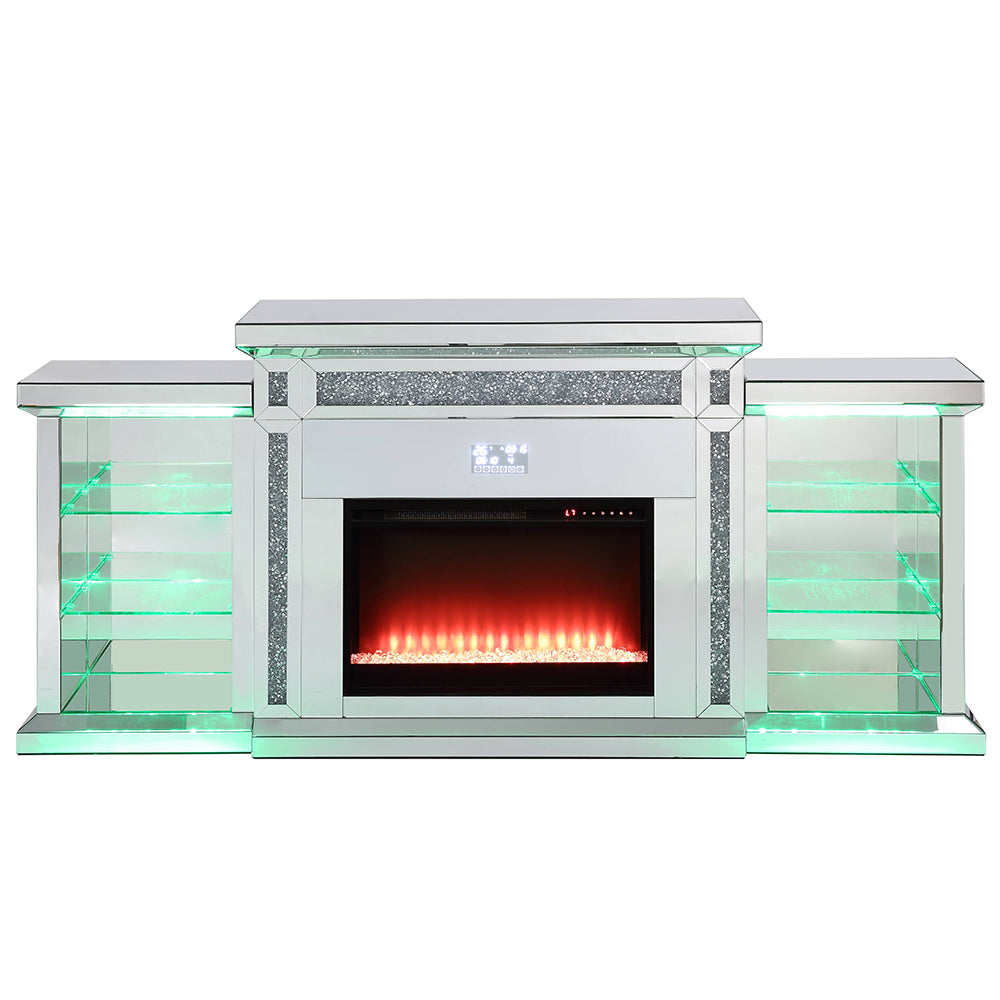 Noralie Glam Style LED Fireplace w/ Bluetooth - Ornate Home