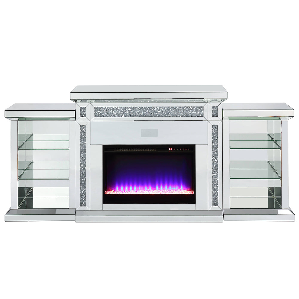 Noralie Glam Style LED Fireplace w/ Bluetooth - Ornate Home