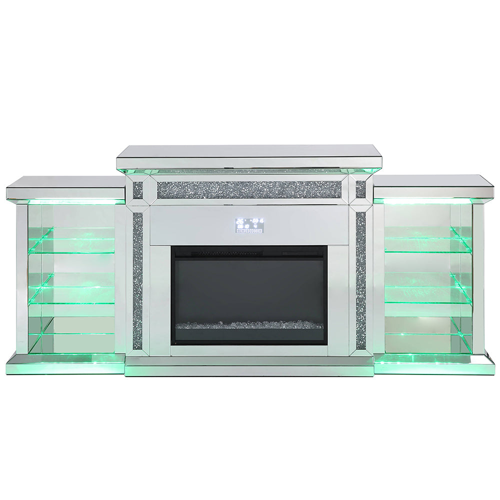 Noralie Glam Style LED Fireplace w/ Bluetooth - Ornate Home