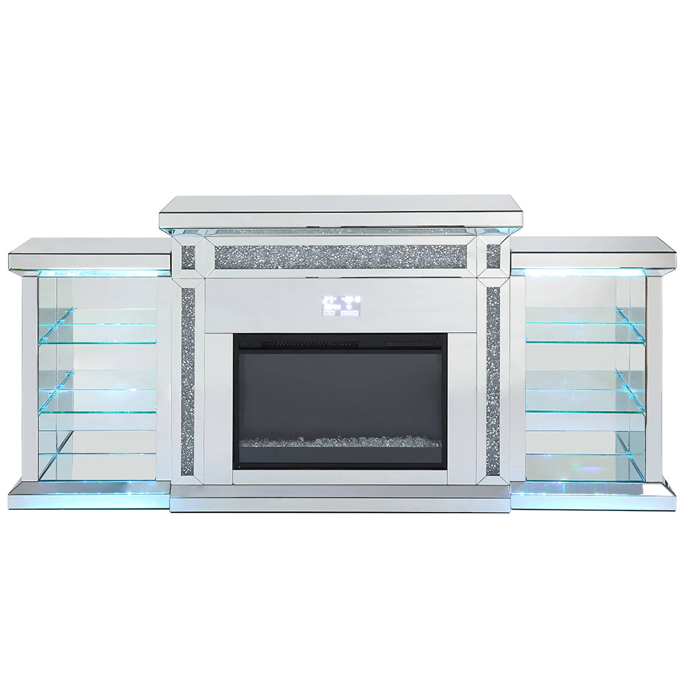 Noralie Glam Style LED Fireplace w/ Bluetooth - Ornate Home