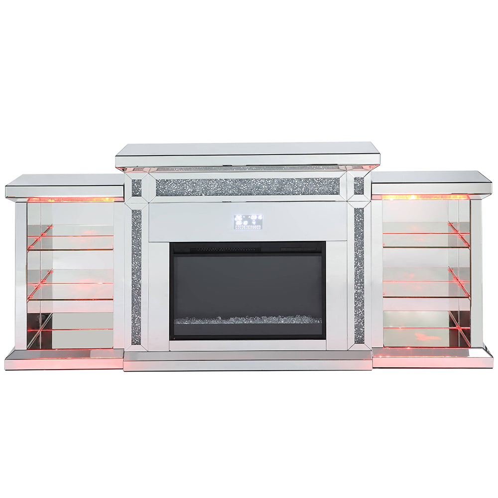 Noralie Glam Style LED Fireplace w/ Bluetooth - Ornate Home