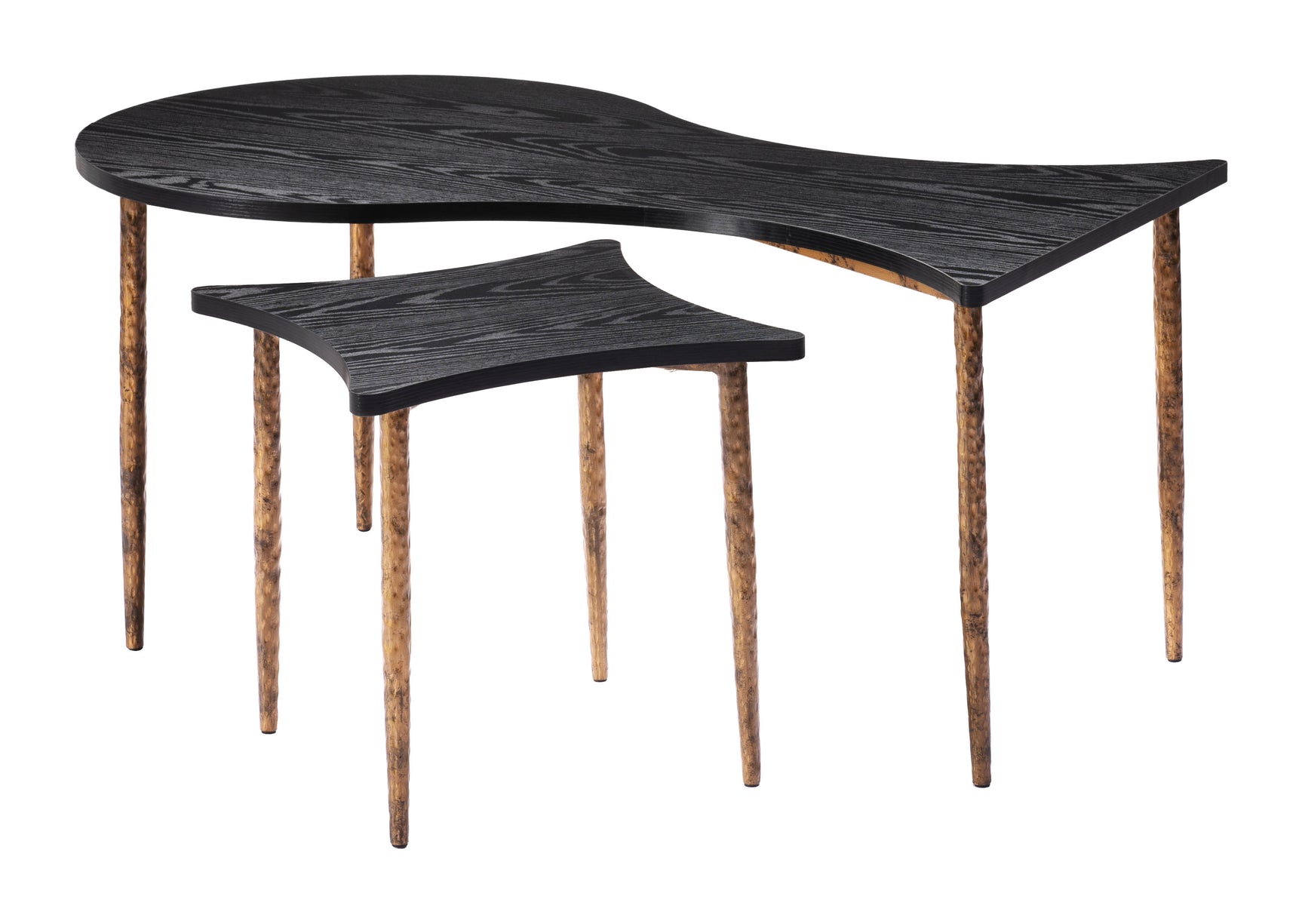 Norden Black & Bronze Coffee Table Set (2-Piece) - Ornate Home