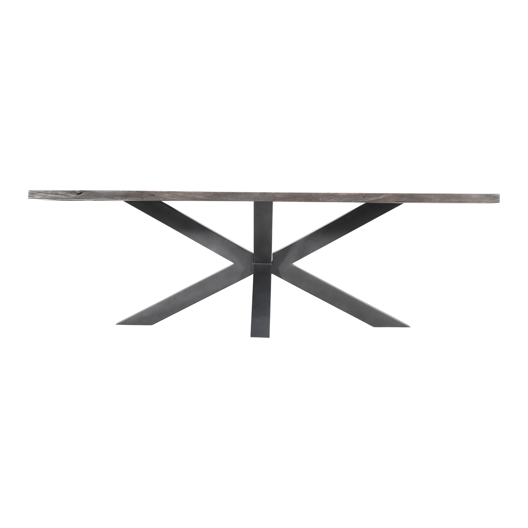 Nordic Ridge Grey 94 Dining Table w/ 6 Weston Black Chairs - Ornate Home