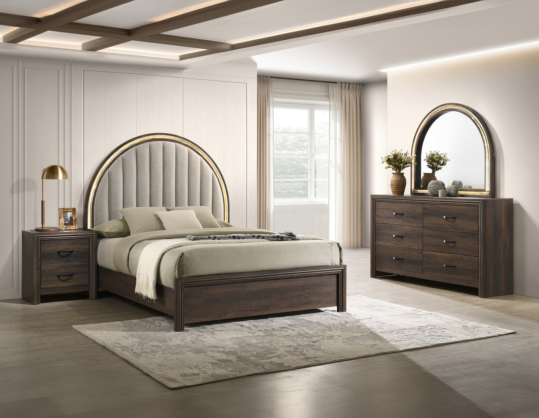 Noreen Brown Panel Bedroom Set - Ornate Home