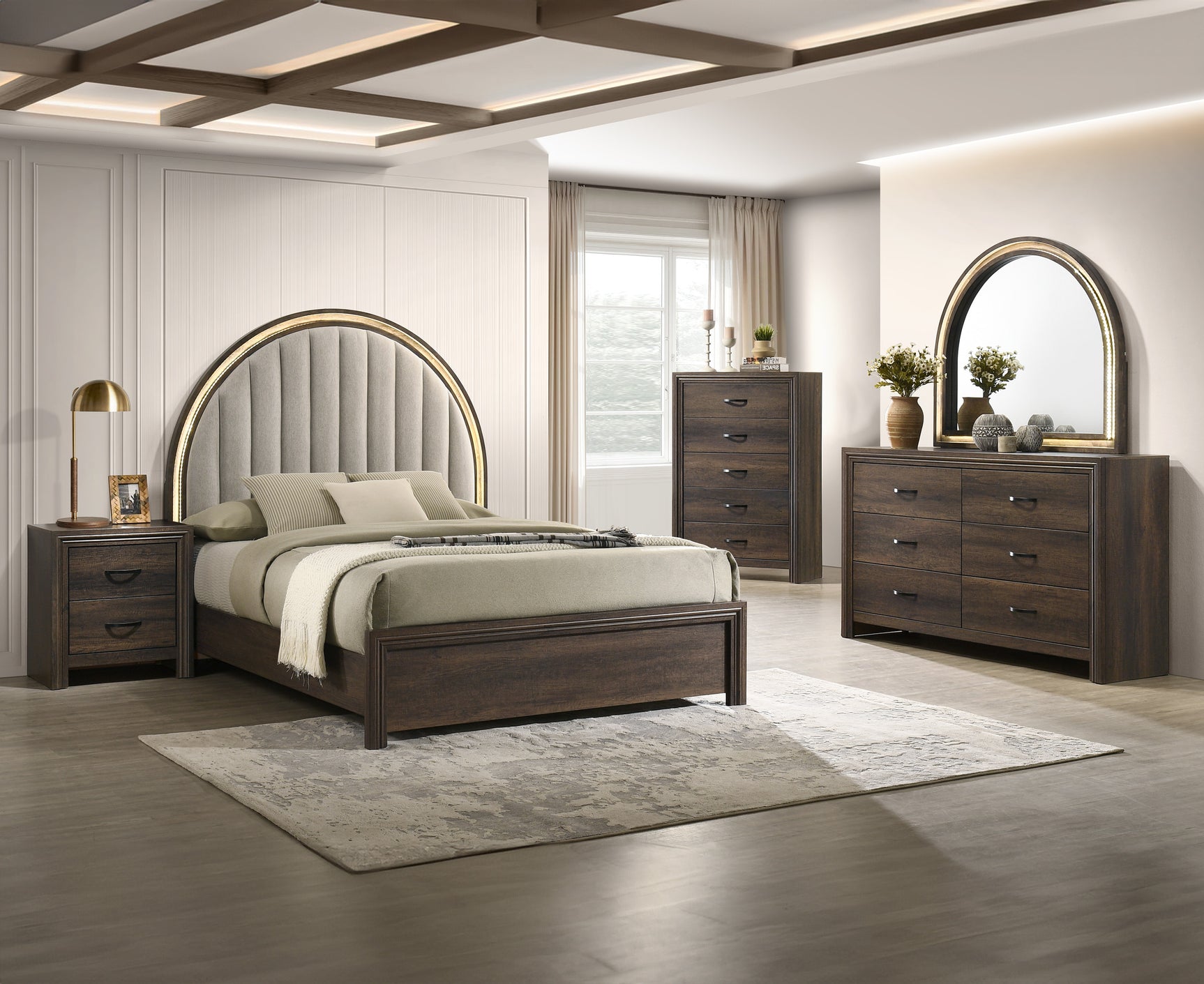 Noreen Brown Panel Bedroom Set - Ornate Home