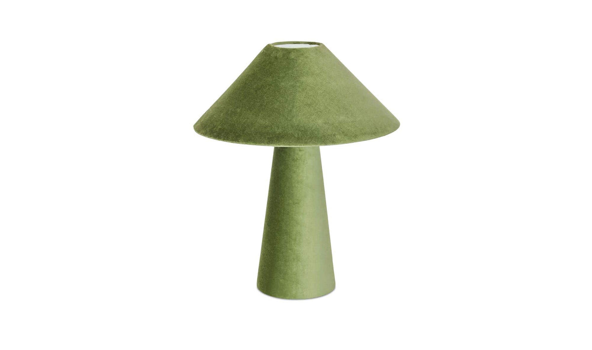 Nori Dark Green Velvet Table Lamp - Ornate Home