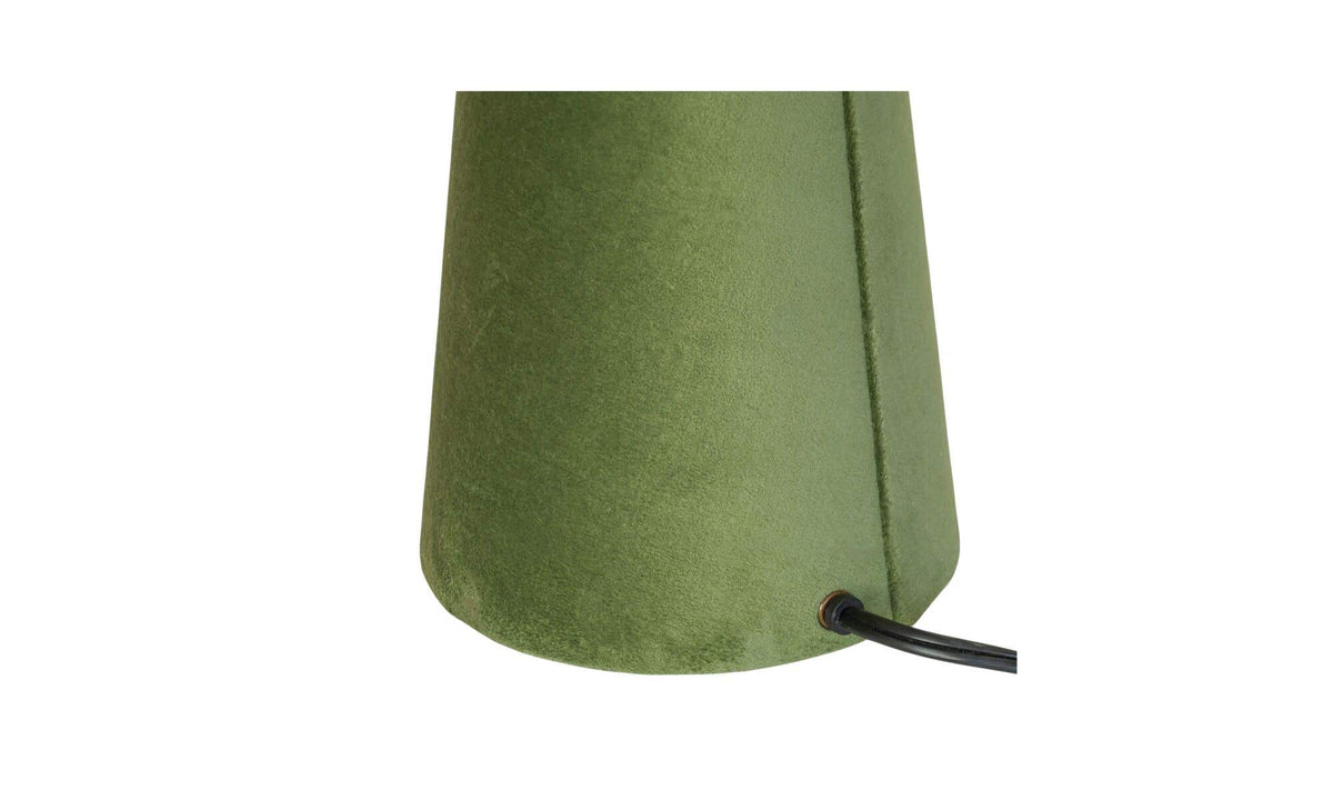 Nori Dark Green Velvet Table Lamp - Ornate Home