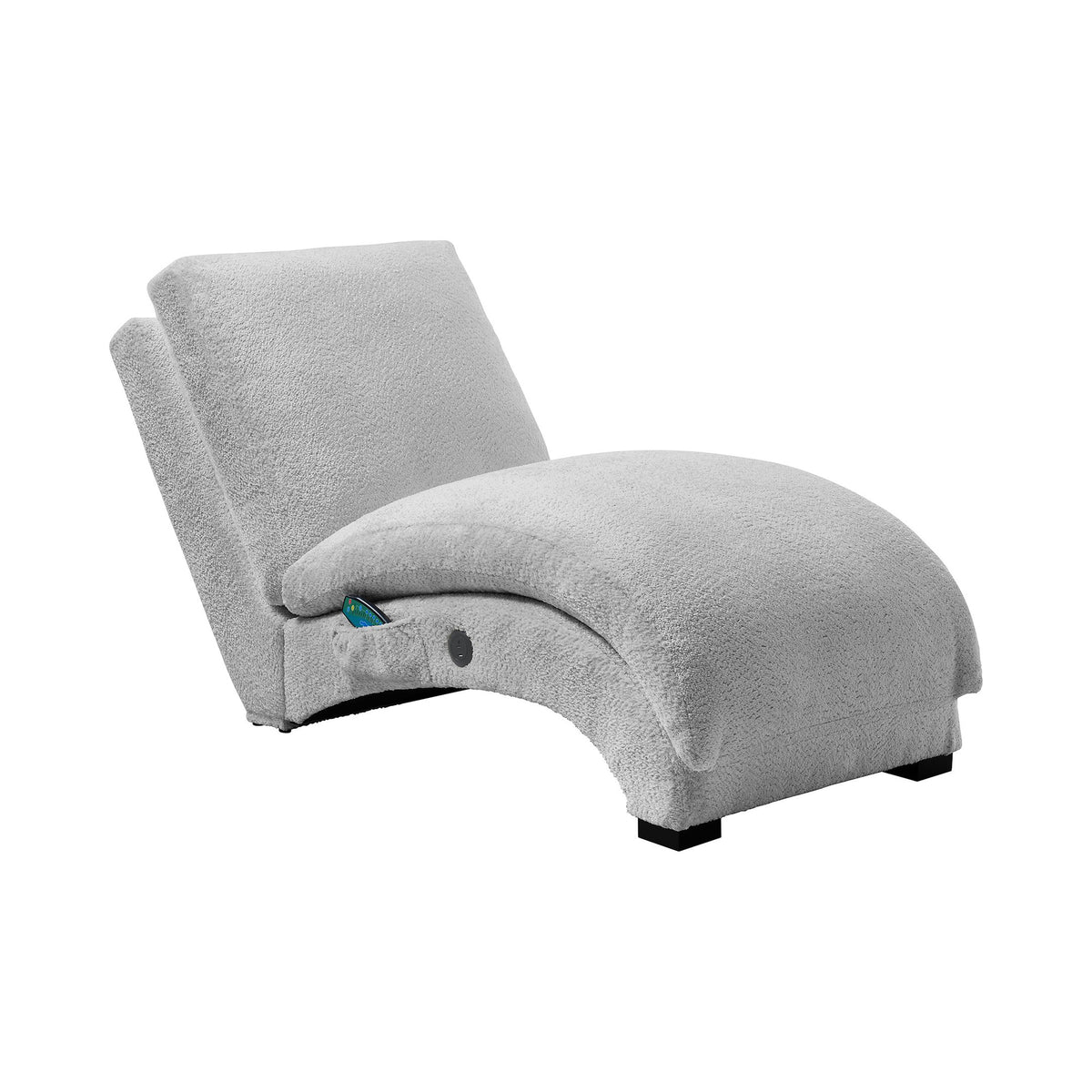 Nori Glam Fog Chaise with Heat Massage, USBC, LED - Ornate Home