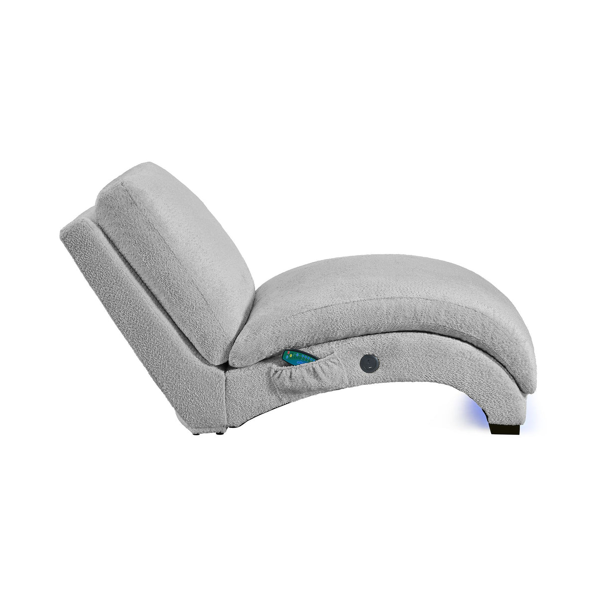 Nori Glam Fog Chaise with Heat Massage, USBC, LED - Ornate Home