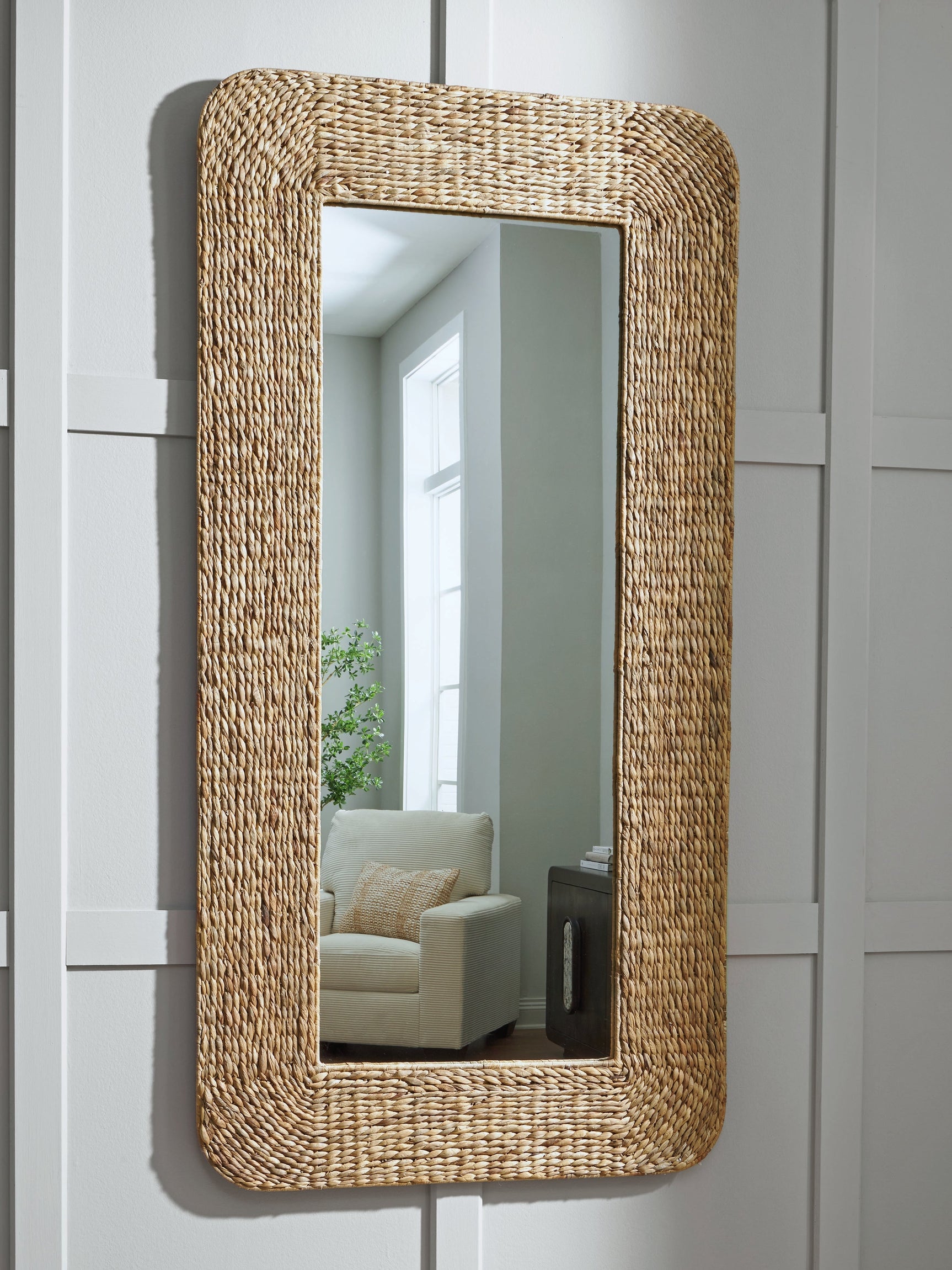 Norigan Natural Floor Mirror (Online Special Price) - Ornate Home