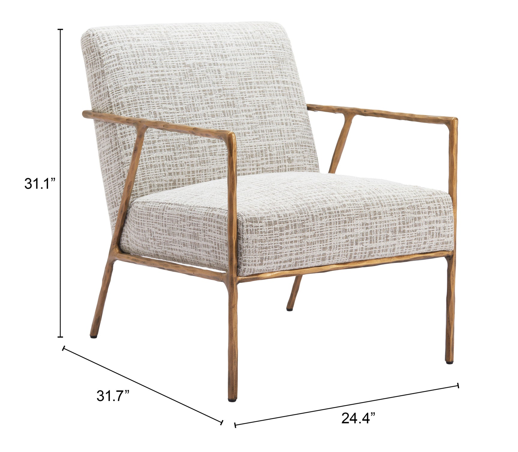 Norrebro Beige Frost Accent Chair - Ornate Home