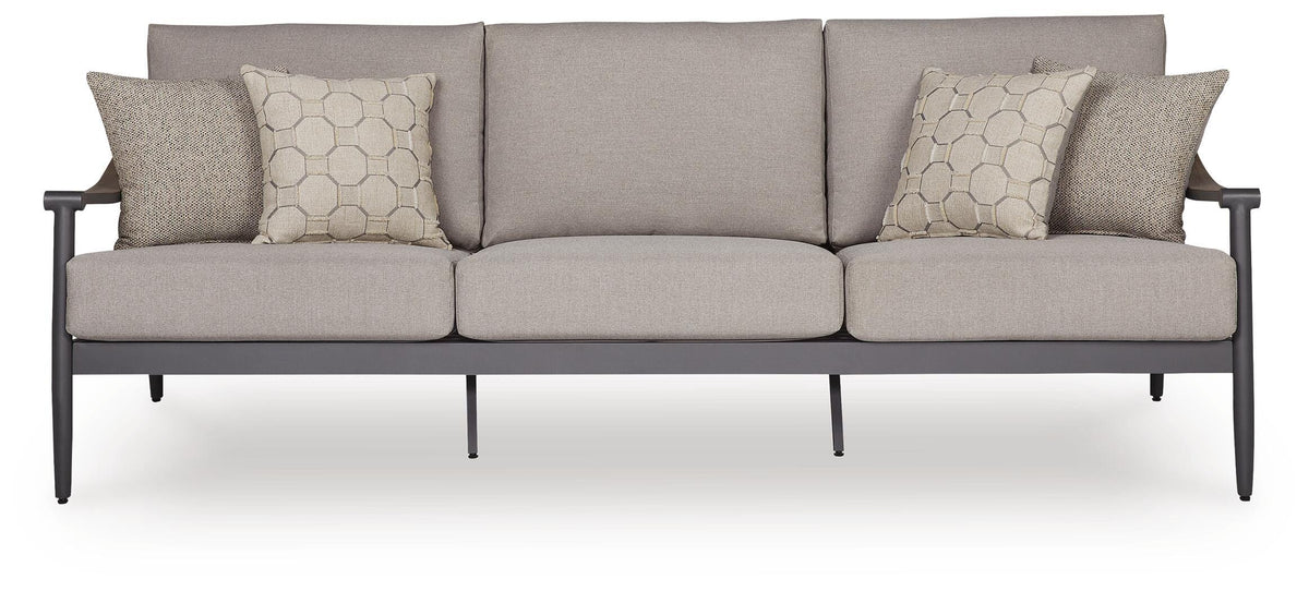 North Island Gray Outdoor Sofa with Cushion - Ornate Home