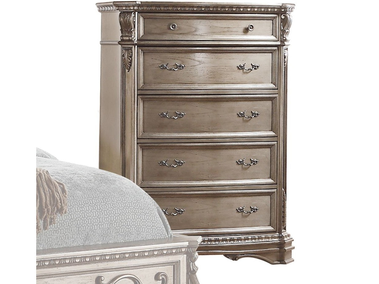 Northville Antique Silver Chest - Ornate Home