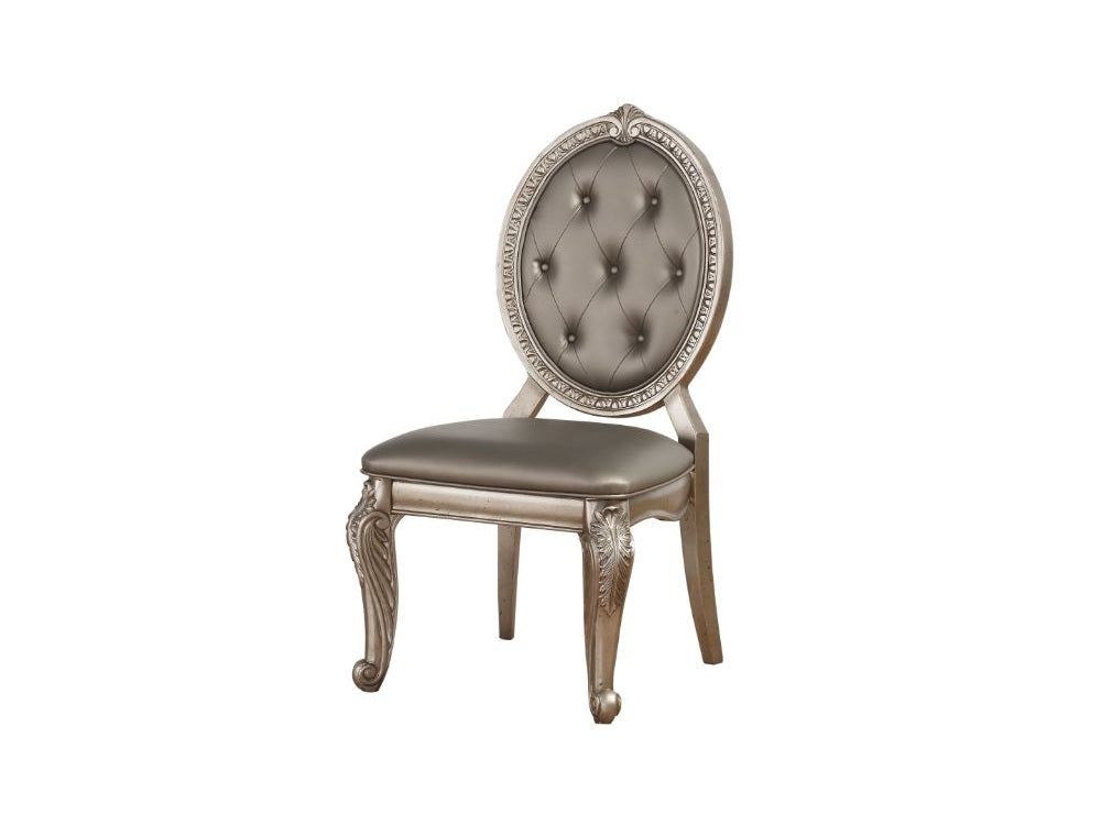 Northville Antique Silver Side Chair - Ornate Home