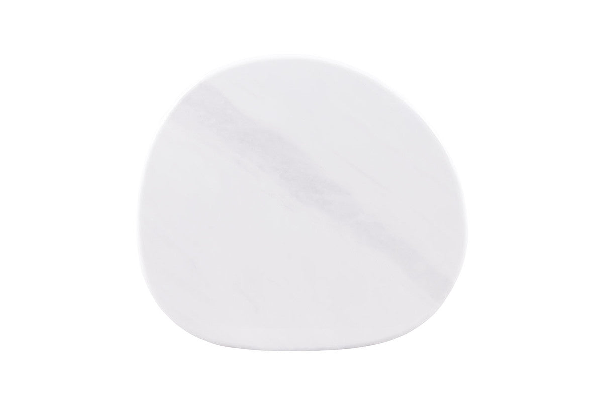 Northwich White/Matte Gold Side Table - Ornate Home