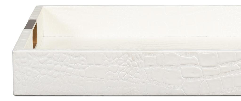 Norton Ivory Leather Tray - Ornate Home