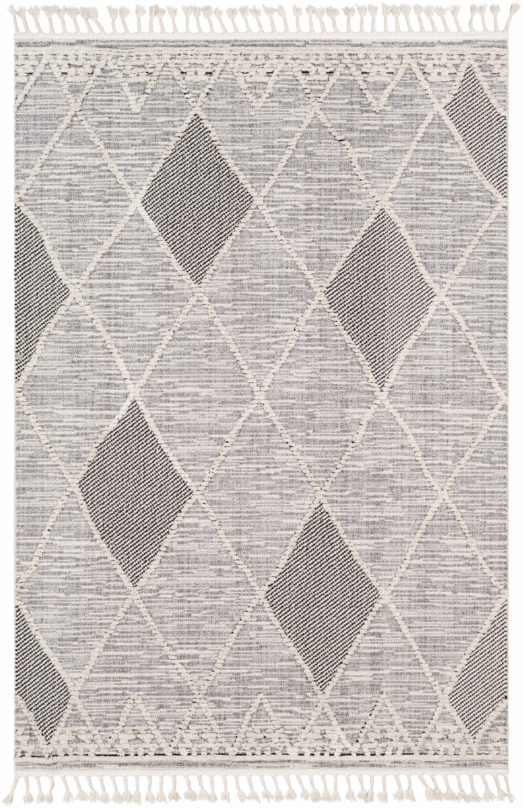 Norvelt High/Low Pile Rug with Tassels - Ornate Home