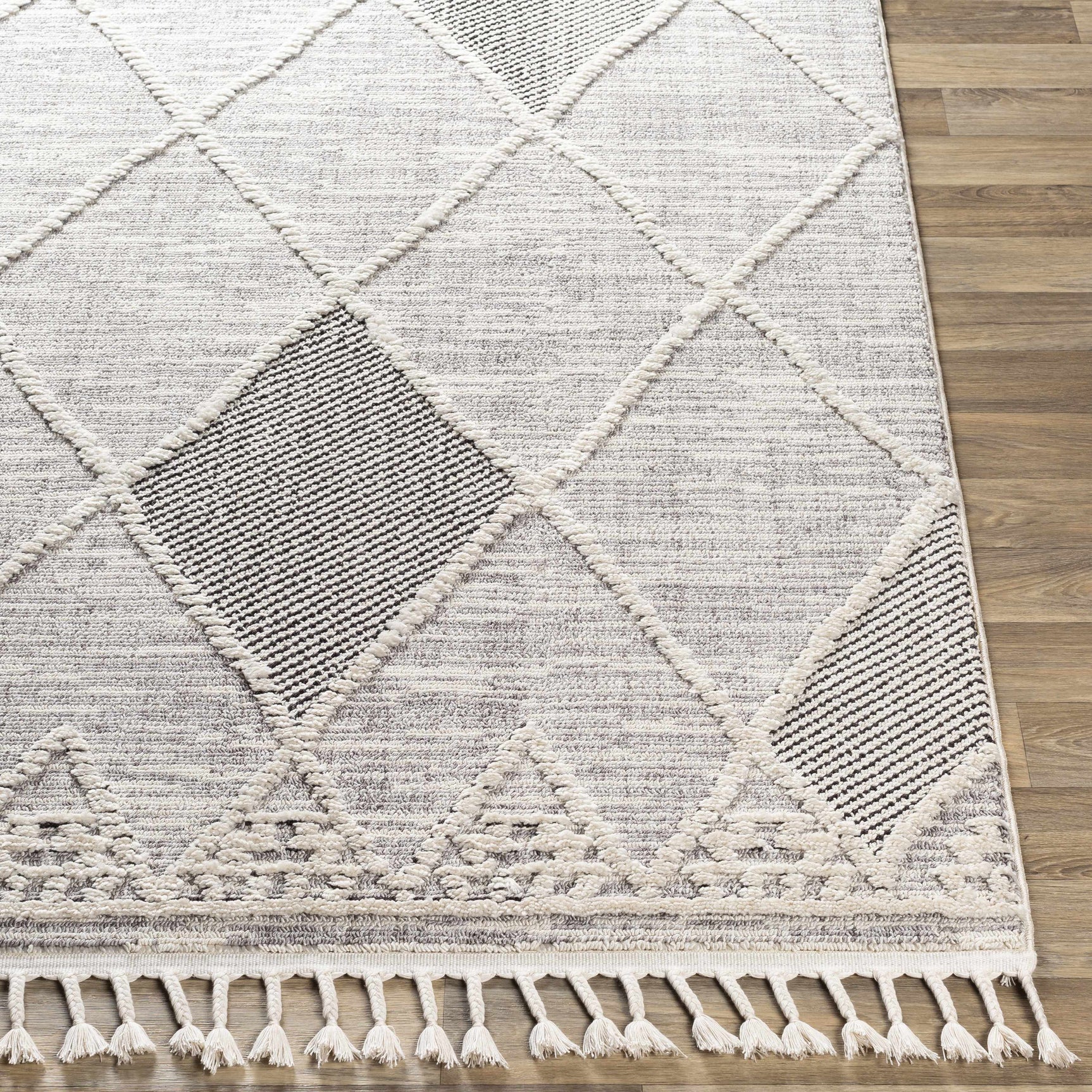 Norvelt High/Low Pile Rug with Tassels - Ornate Home