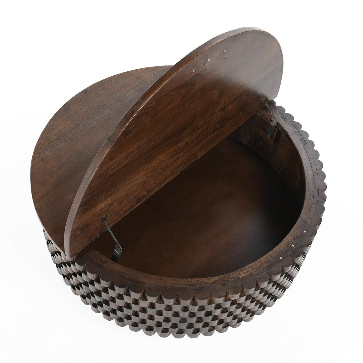 Norwood Bark Brown Round Coffee Table - Ornate Home