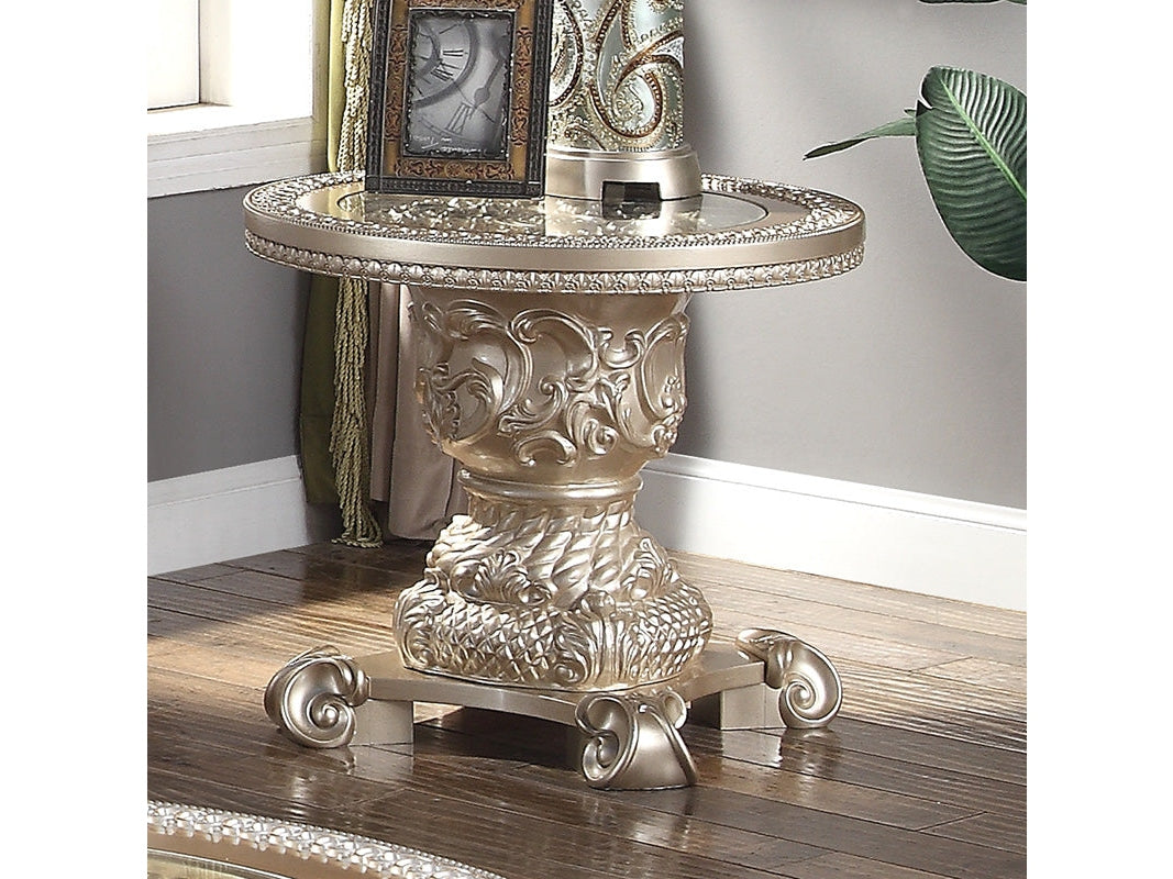 Norwood Champagne End Table / HD-328C - Ornate Home