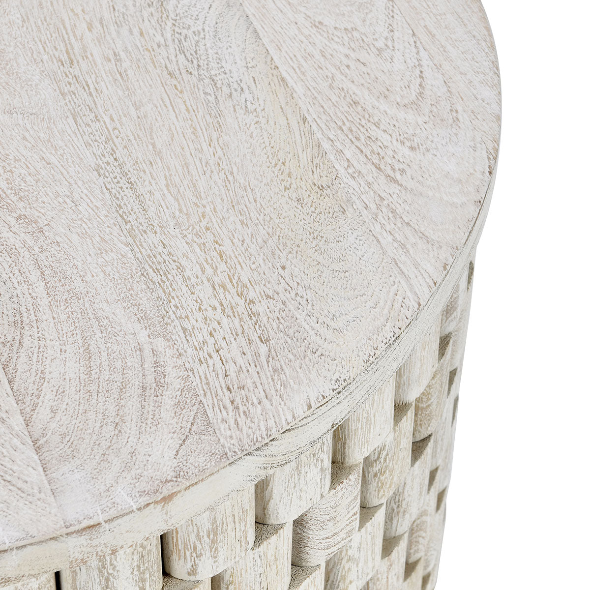 Norwood Cream 25" Round End Table - Ornate Home