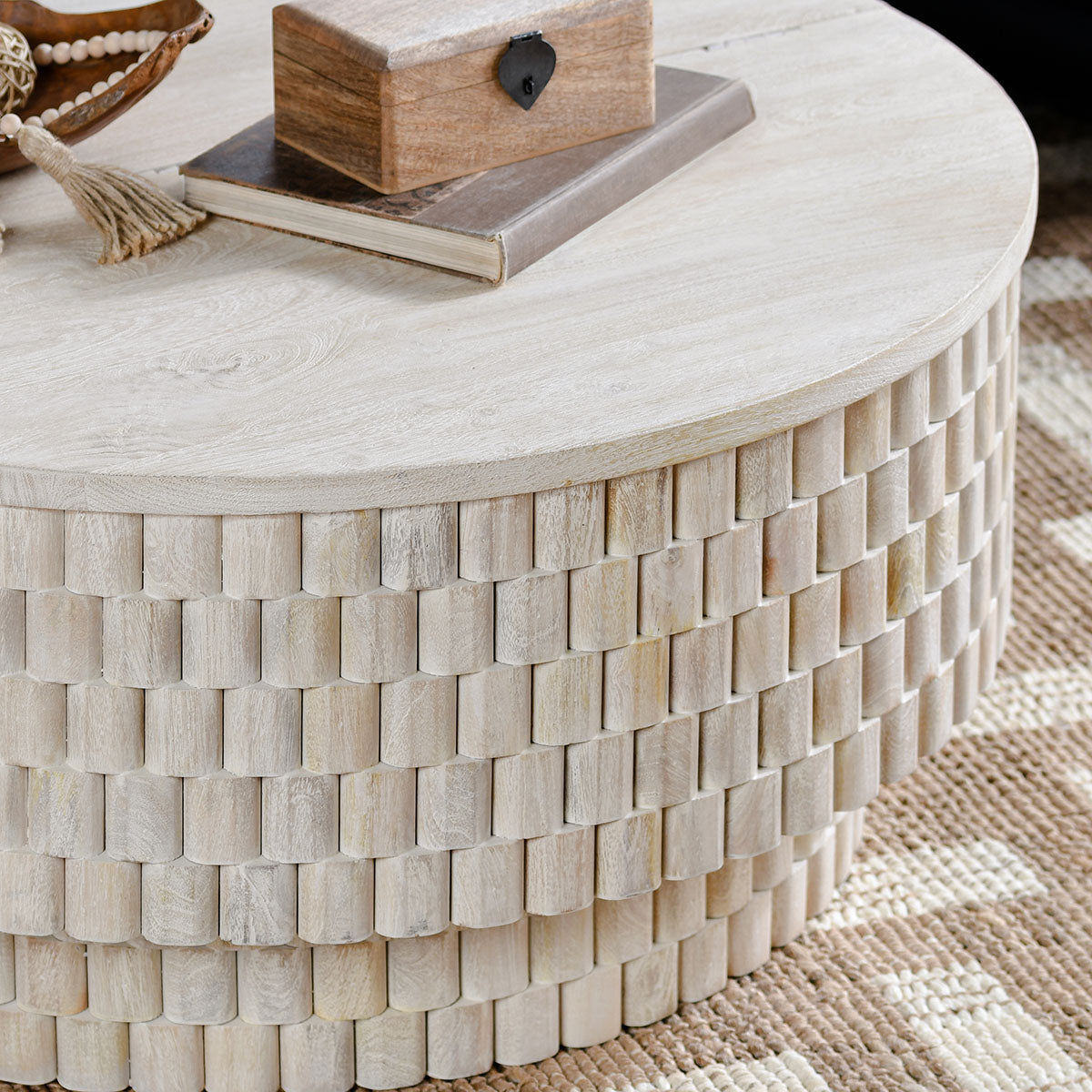 Norwood Cream Round Coffee Table - Ornate Home