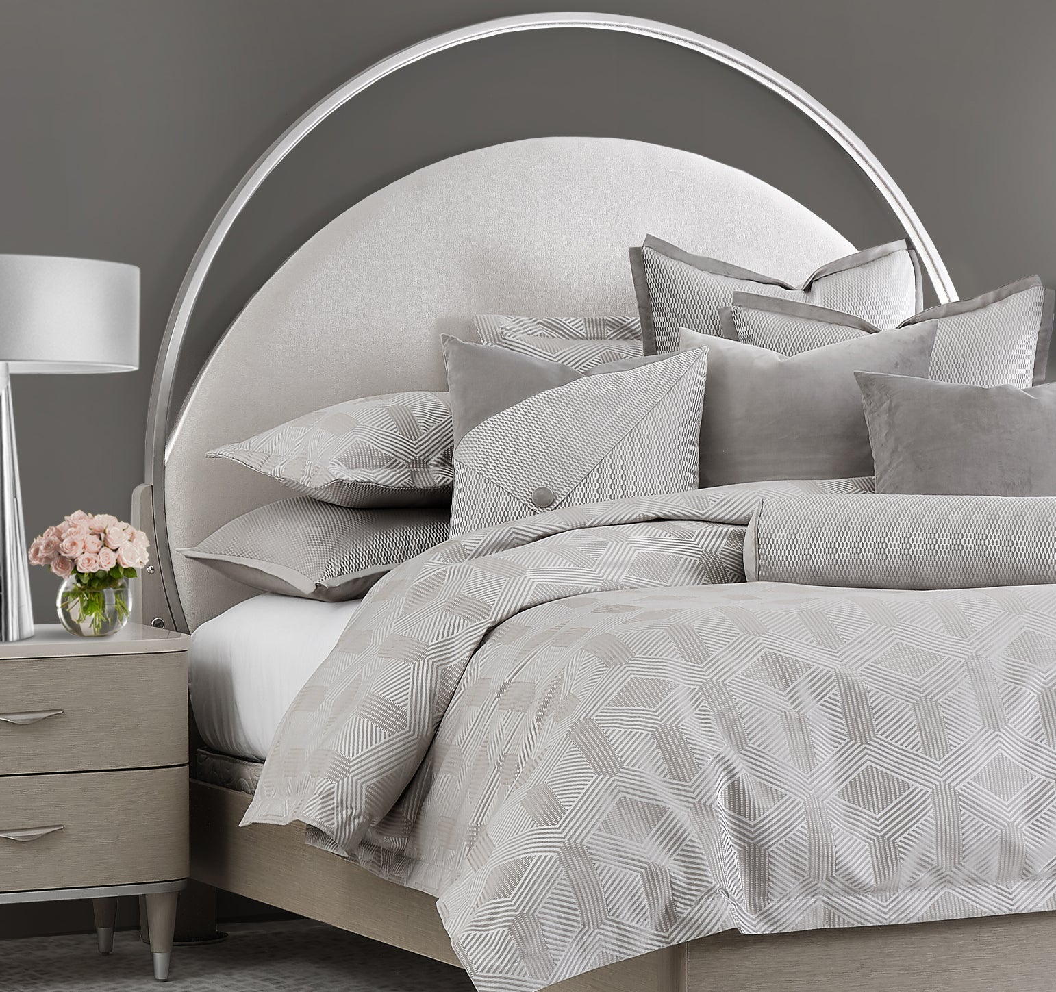 Nouveau Dove Duvet Set - Ornate Home