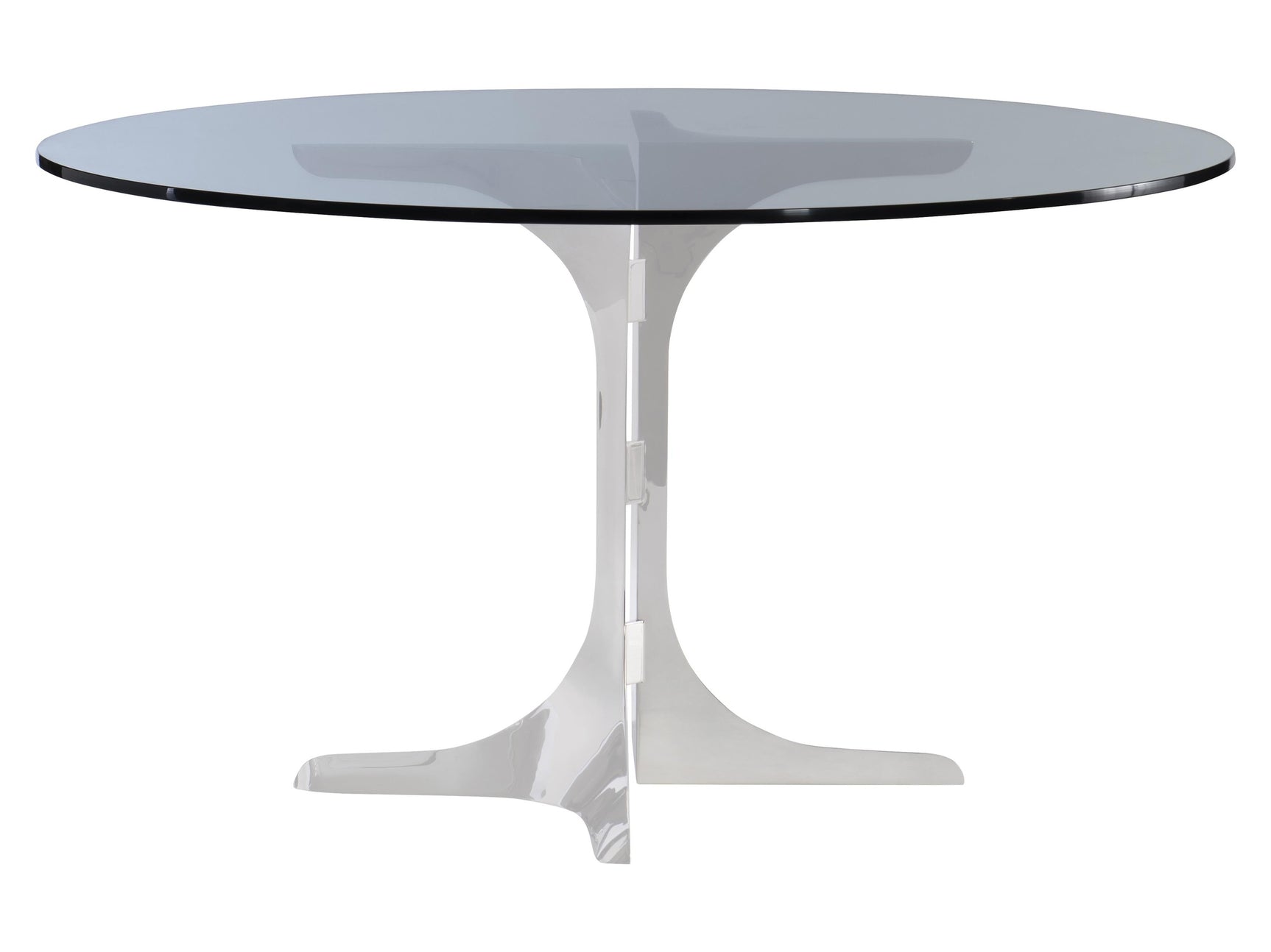 Nova Clear/Polished Stainless Steel Dining Table - Ornate Home