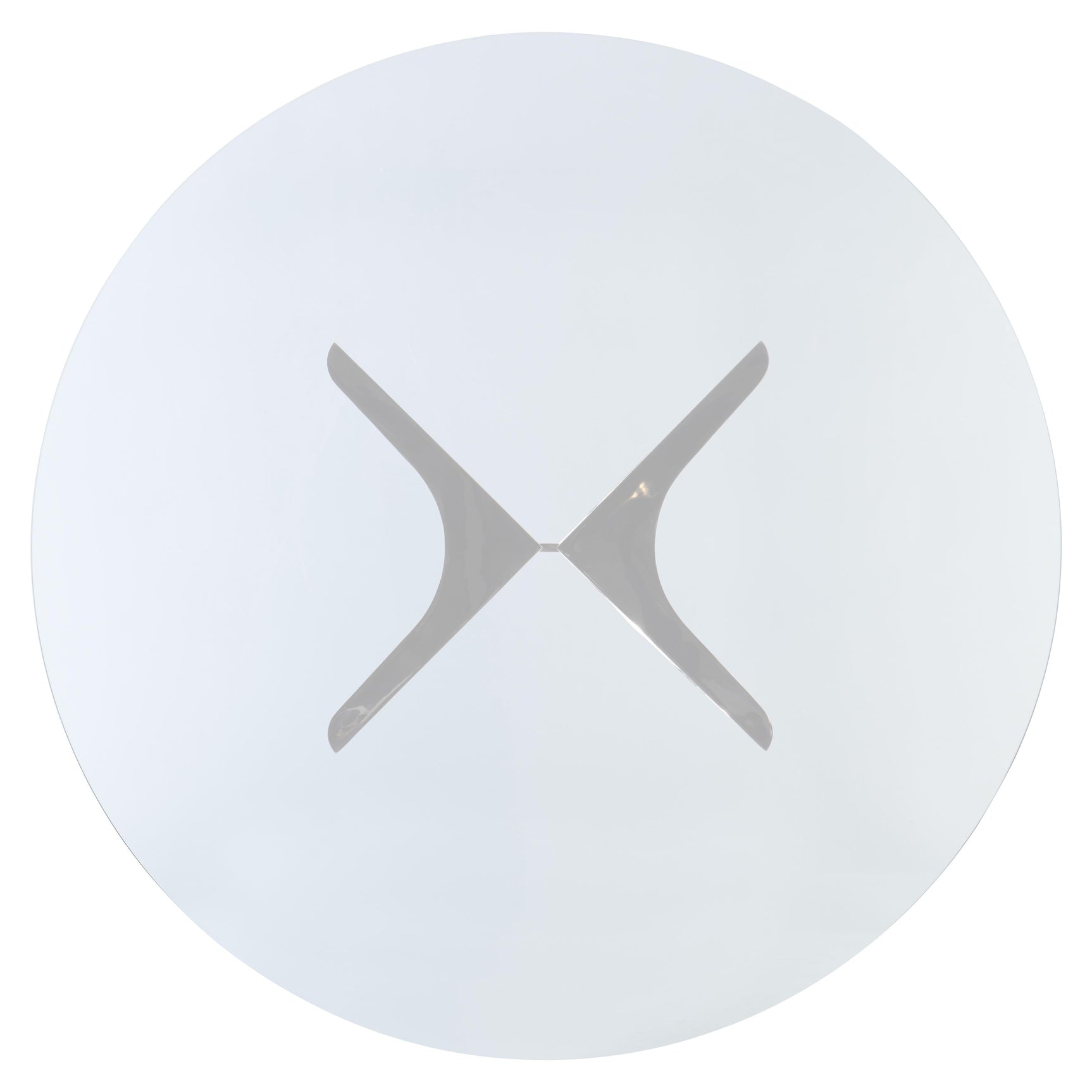 Nova Clear/Polished Stainless Steel Dining Table - Ornate Home